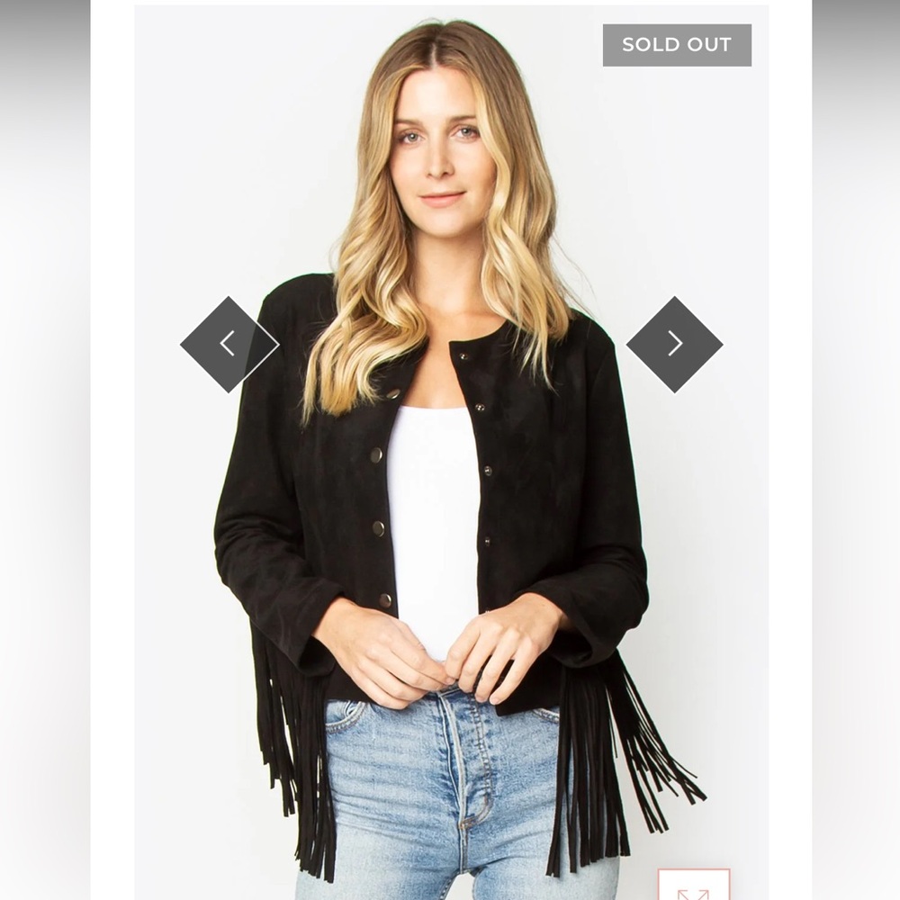 Sugar lips Black Fringe Jacket